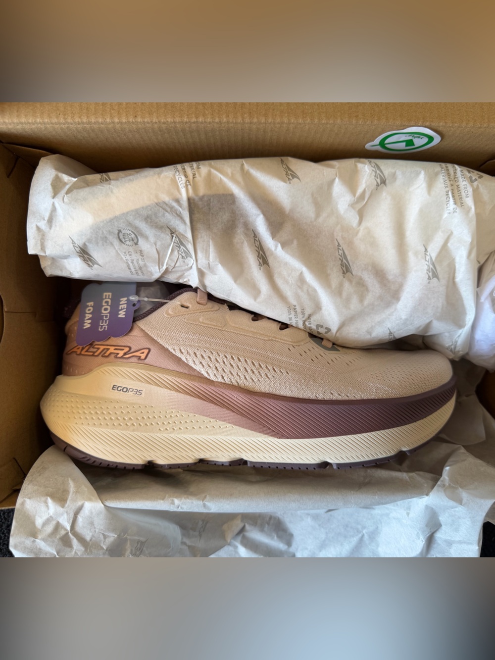 Altra women’s Neutral Running Shoe - whisper pink/rose gold color